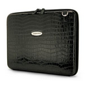 Faux Croc Techstyle Computer Portfolio - Black